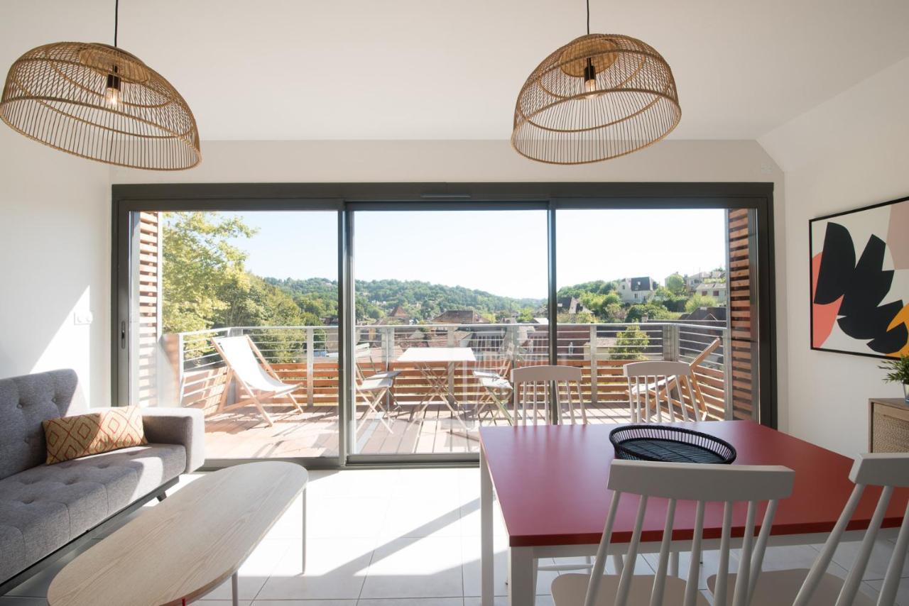 "Le Soleil Levant" Avec Balcon Et Parking Prive, 2 Adultes Et 1 Enfant Sarlat-la-Caneda Luaran gambar